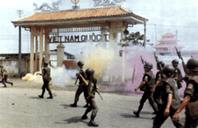 South Vietnamese Fire on Buddhists