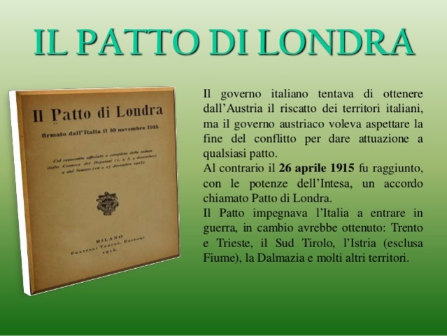 il segreto Patto di Londra