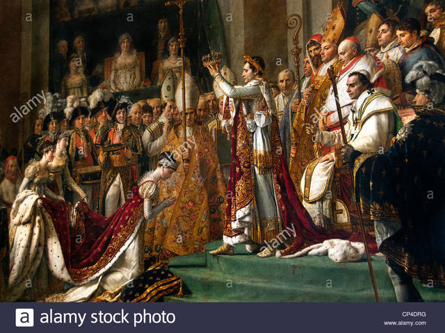 Coronado emperador de los franceses en Notre Dame.