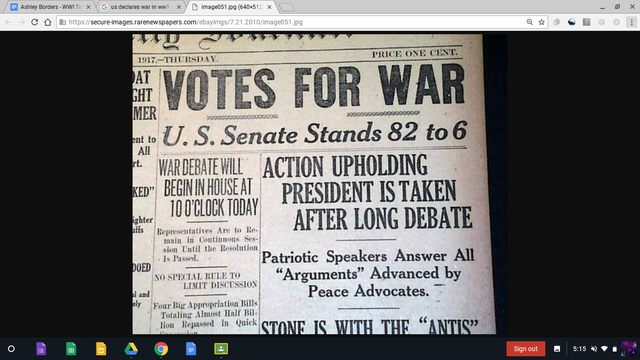 America Declares War