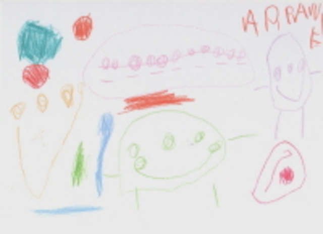 Garabateo con nombre en los niños(FASE 3)