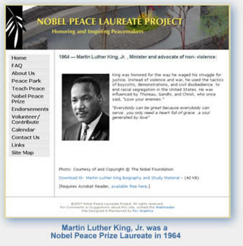 King Wins the Nobel Peace Prize
