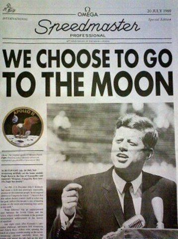 President Kennedy announces goal to reach the moon
