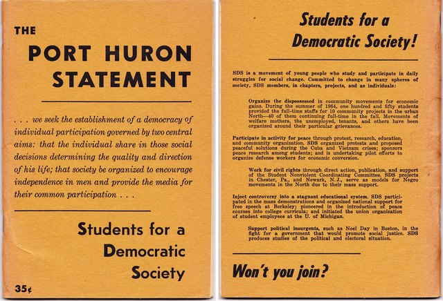 SDS releases its Port Huron statement