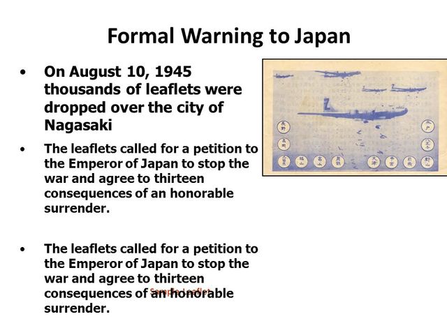 Japan is warned to surrender