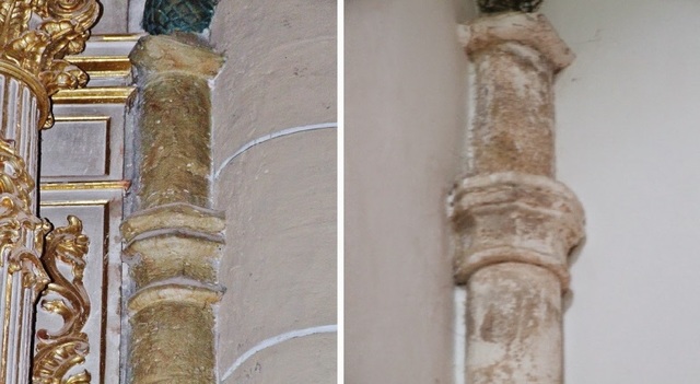 COLUMNA VISIGODA DE LA IGLESIA DE SANTA MARÍA.