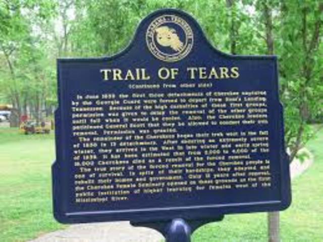 Trail of Tears Began