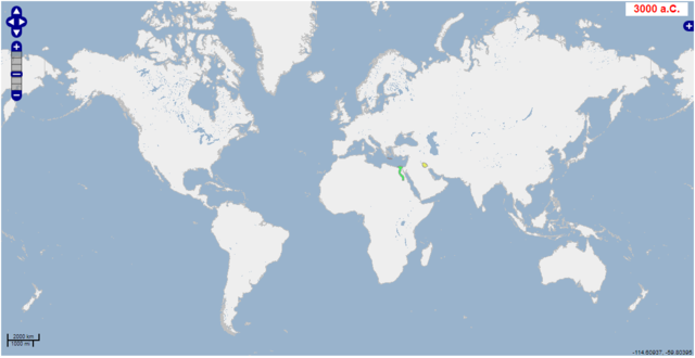 Map in the year 3000BC