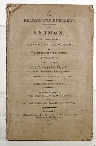 Lyman Beecher Delivered his "Six Sermons on Intemperance"