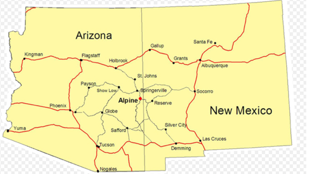 Arizona and New Mexico
