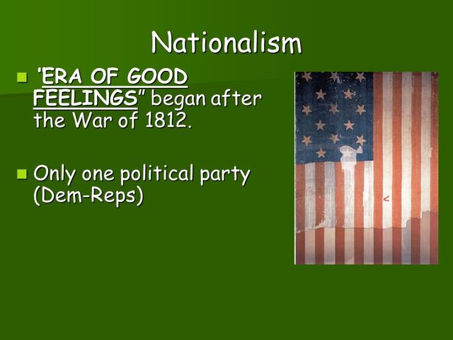 Era of Good Feeling Began