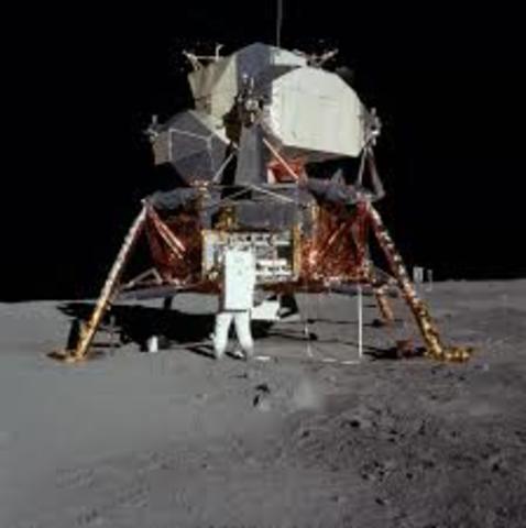 Apollo 11 lands on the moon