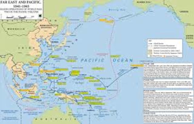 Control of the Pacific Islands by the France, Britain, Japan and the United States