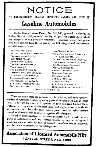 Ford vs. Selden Patent