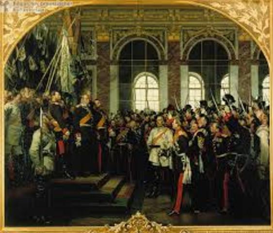 Declares German Empire at Palace of Versailles