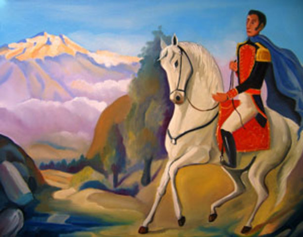 Simón Bolívar cruza las montañas
