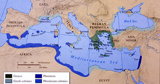 Comienza la colizacion griega de occidente