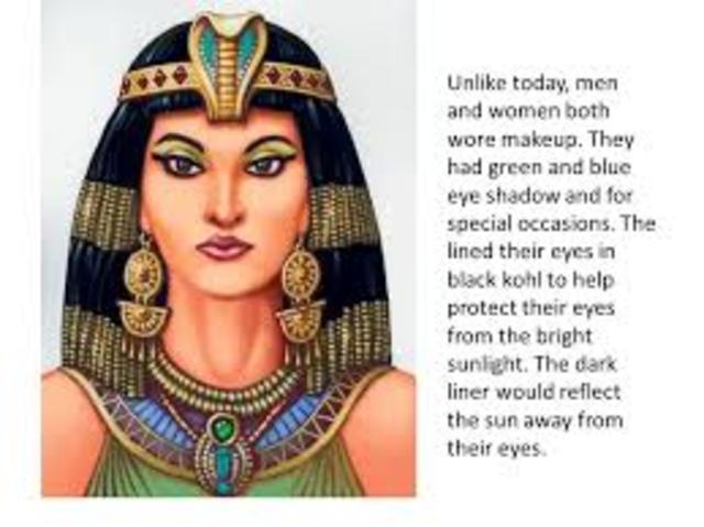 The Egyptian invented eye makeup as far back as 4000 B.C.