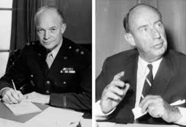 The presidential election between Eisenhower and Stevenson