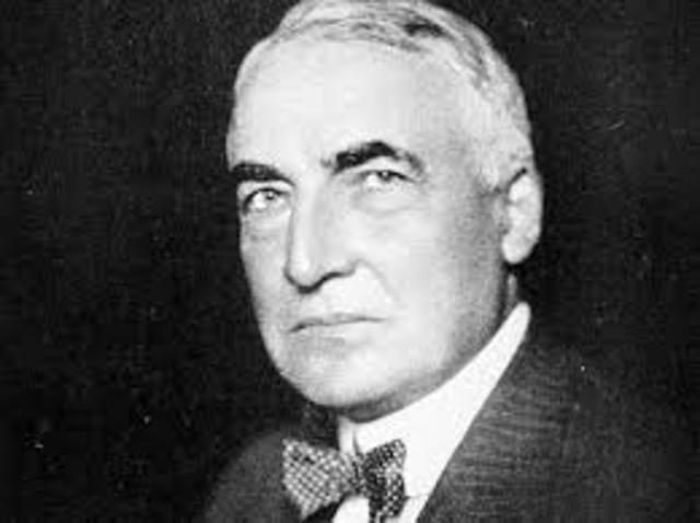 President Harding's Return to Normally