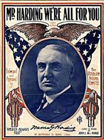 •	President Harding’s Return to Normalcy