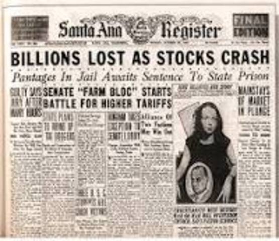 stock market crashes 1929