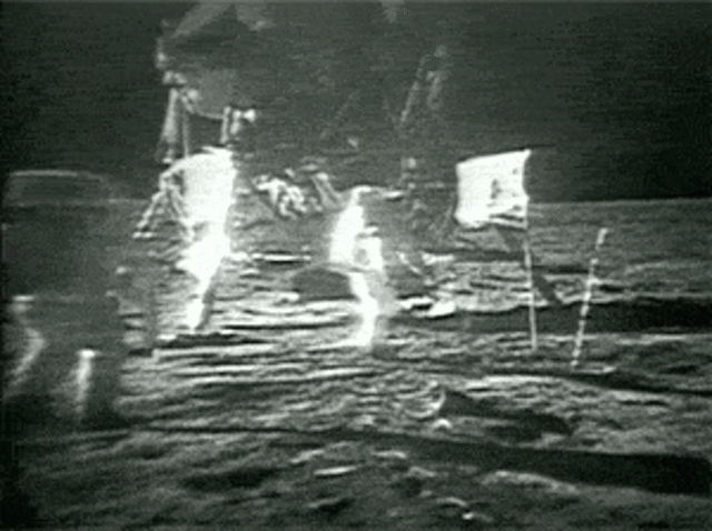 Apollo 11 lands on the Moon