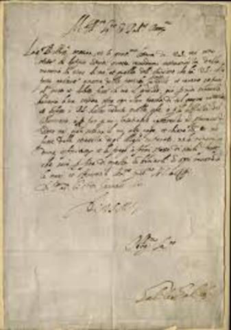 Galileo writes letters
