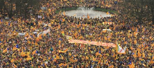 Manifestació catalana a Brussel-les (fet social)