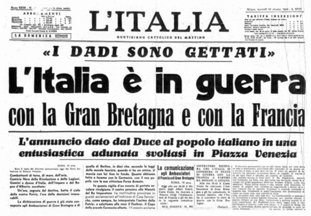 L'Italia è in guerra