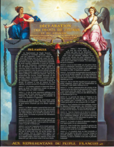 Proclamació de la declaració de drets del home i del ciutadà