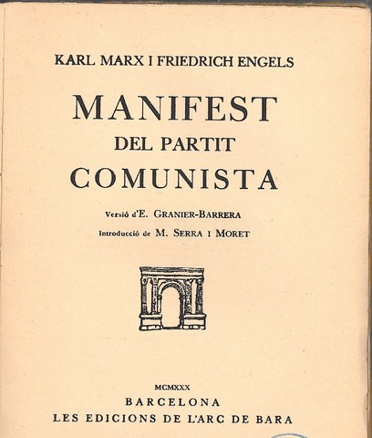 Publicació del Manifest Comunista