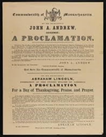 Lincoln issues Proclamation