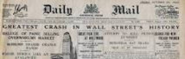 Stock Market Crashes “Black Tuesday” (1929)
