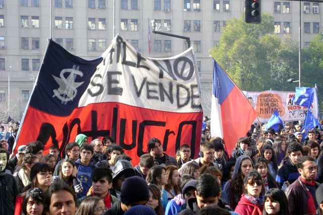manifestació estudiantil  a chile
