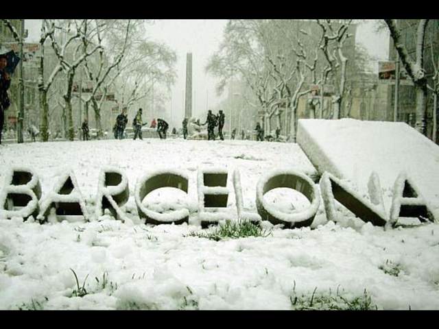 Una gran nevada a Barcelona