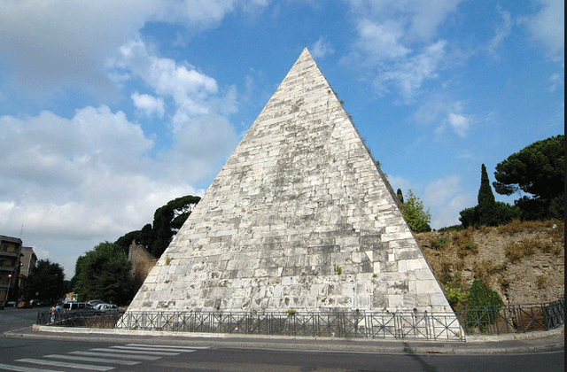 In Rome The Pyramid of Cestius is built in 18-12 BC