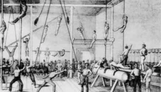 150 BCE: Roman Empire uses gymnastics to keep troops in peak fighting condition