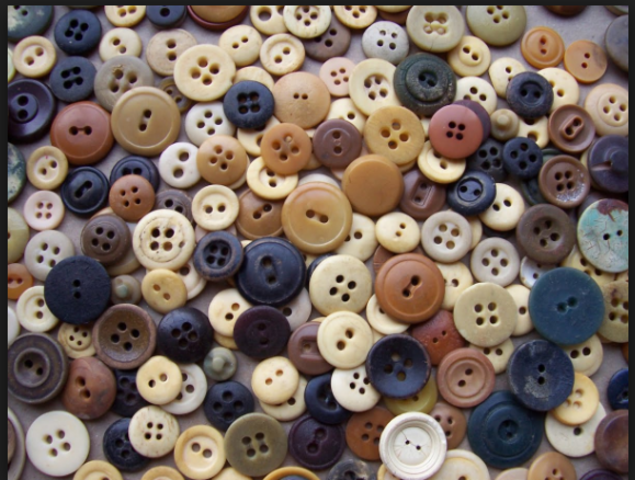 2000 BC, Buttons were invented.