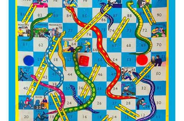 The game Snakes and Ladders was invented