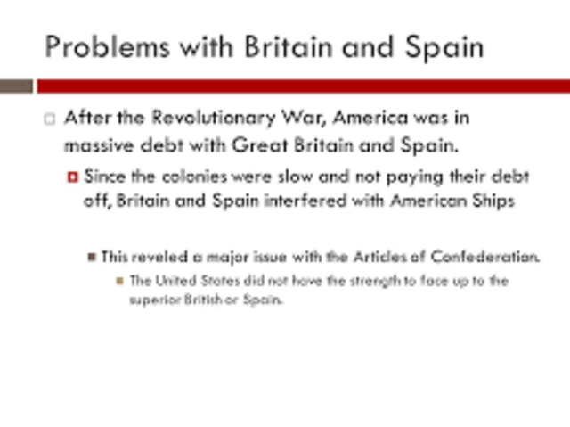 Problems with the British