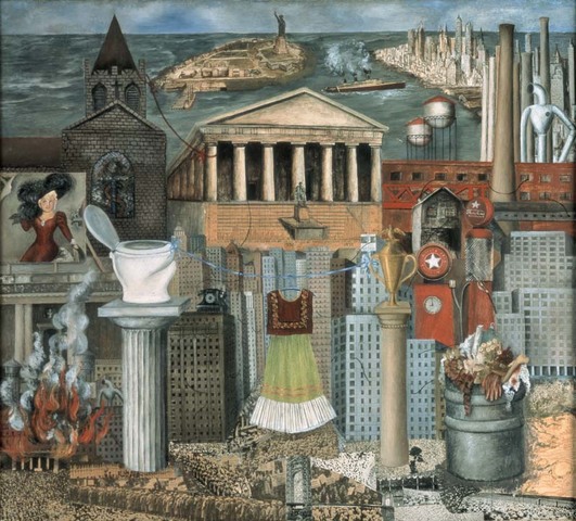 PINTURA "Alla cuelga mi vestido"