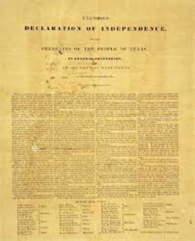Texas Declared Independence from Mexico