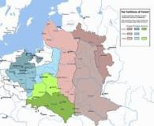 Russia, Prussia, and Austria divided up Poland