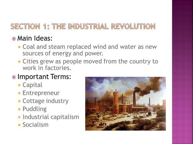 Industrialization Begins to Boom