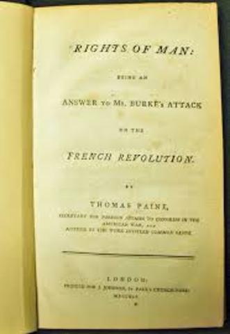 Thomas Paines rights of man was written