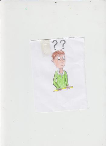 ALEX IS IN THE LIBRARY.