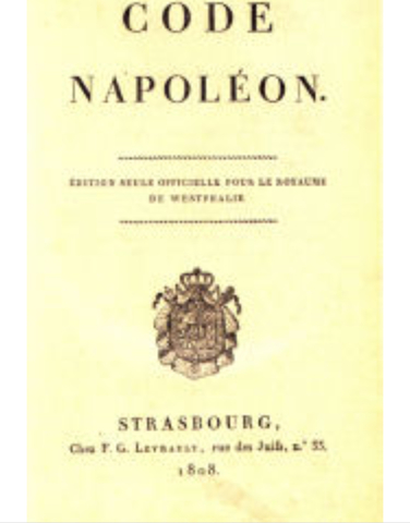 Napoleonic code promulgated