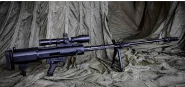In 2002 the M82 50 cal. sniper rifle was made