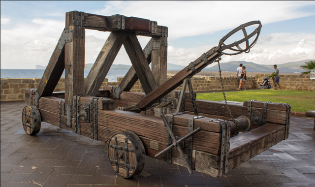 The Mangonel was invented in 400 BC